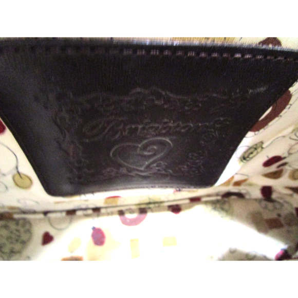 Brighton Penelope Med. Sz. Heart Straw, Leather Shoulder Tote Handbag - Picture 10 of 10